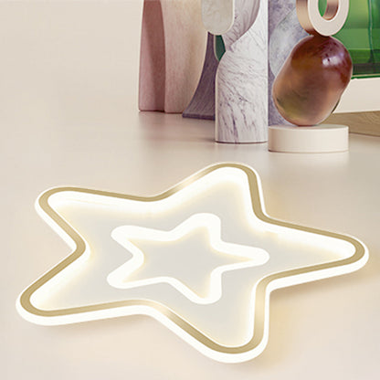 Nordic Simple LED Ultra-thin Five Pointed Star Ceiling Light Kid's Bedroom Lamp