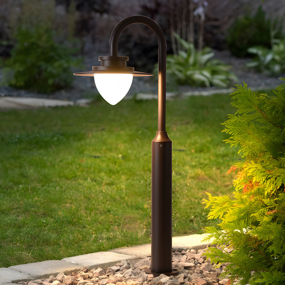 Nordic Minimalist Arc Arm Lawn Lamp LED Waterproof Outdoor Landscape Decorative Lighting