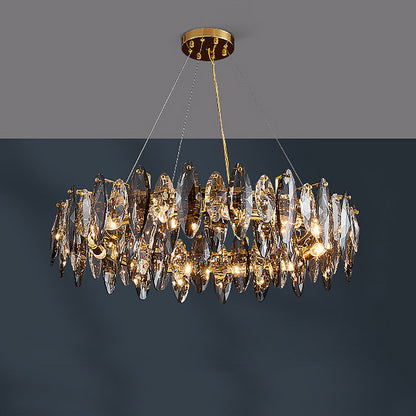 Postmodern Personality Creative Crystal Chandelier with Three-color LED