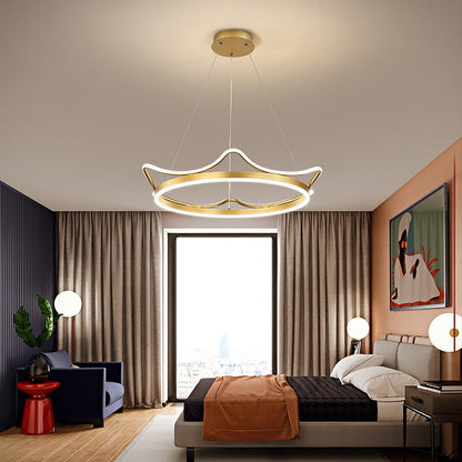 Imperial Crown Modern Chandelier Dimmable Ceiling Light with Remote