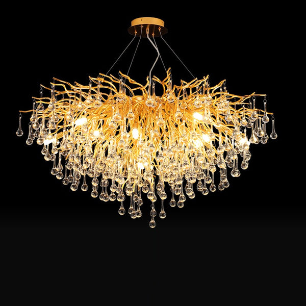 59" Tree Round Crystal Chandelier