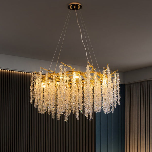 39 inch French Modern Branch Crystal Chandelier