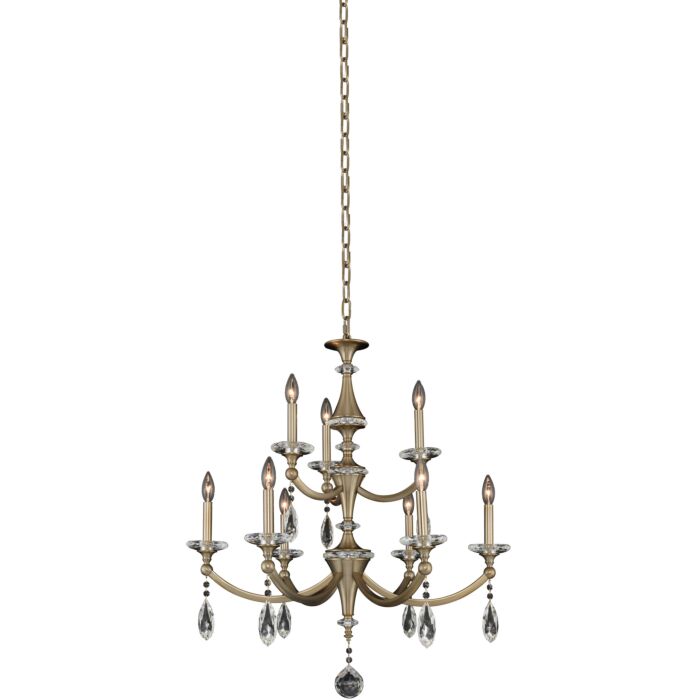 Floridia Modern Chandelier in Matte Brushed Champagne Gold