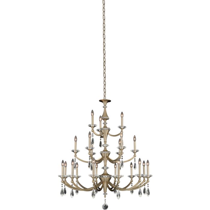 Floridia 2 Modern Chandelier in Matte Brushed Champagne Gold