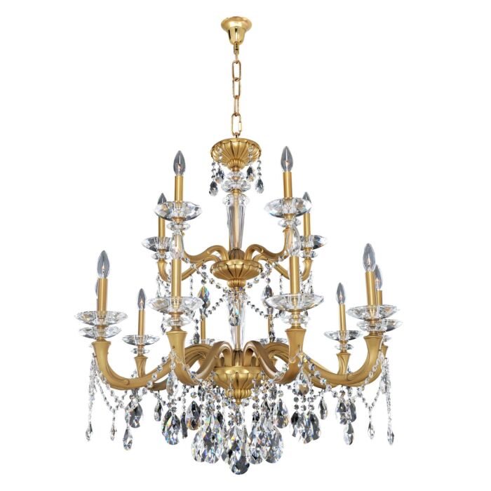 JolivetTraditional Chandelier in Historic Brass