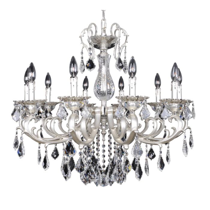 Rafael 10-Light Chandelier in Two Tone Silver