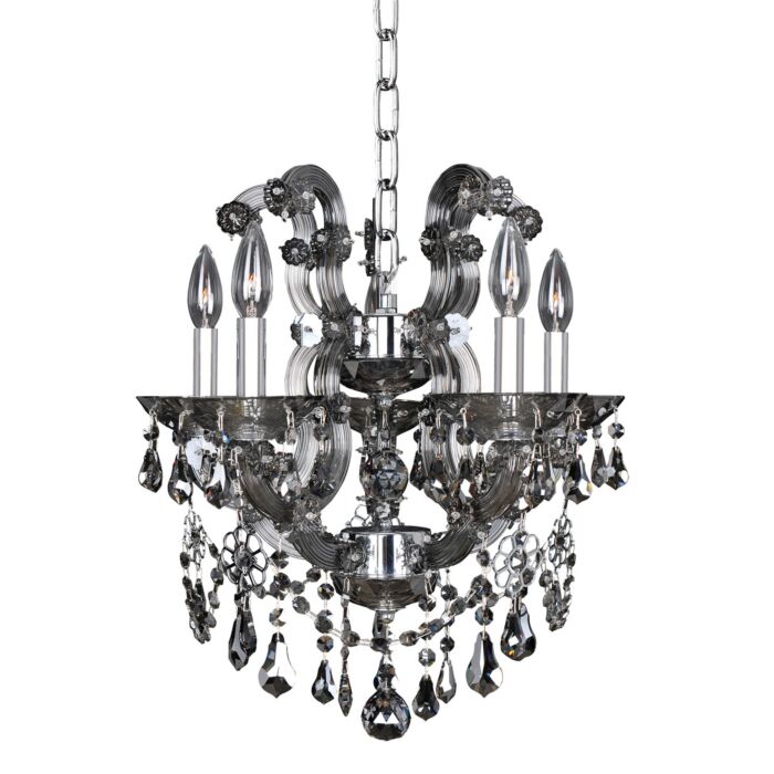 Brahms 5-Light Chandelier in Chrome