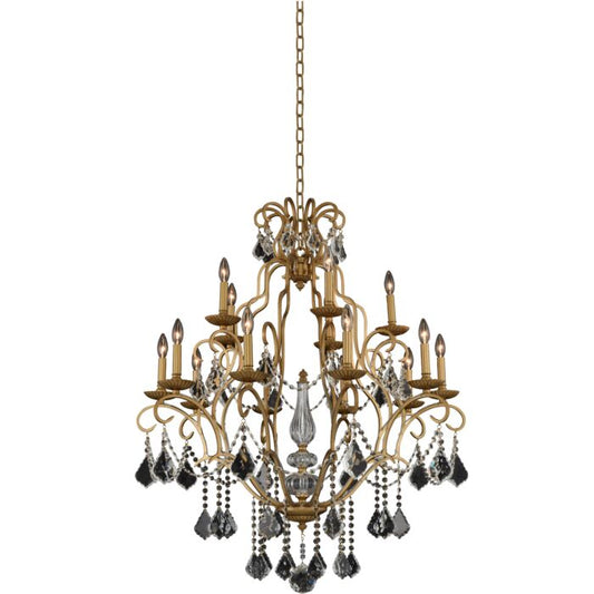 EliseModern Chandelier in Gold Patina