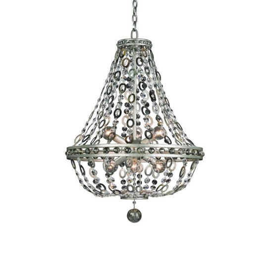 Lucia Pendant Light in Vintage Silver Leaf