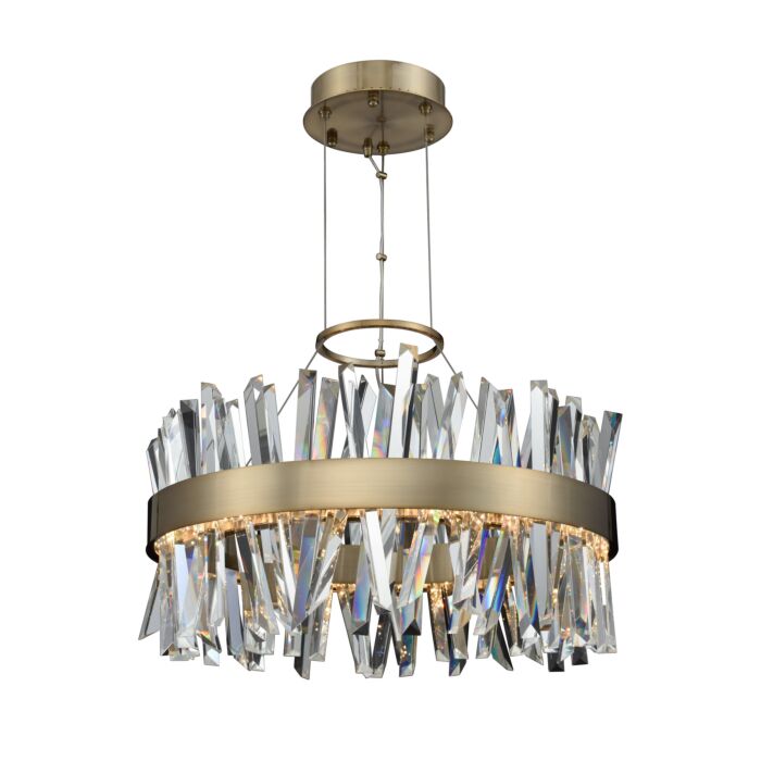 Glacier Pendant Light in Brushed Champagne Gold