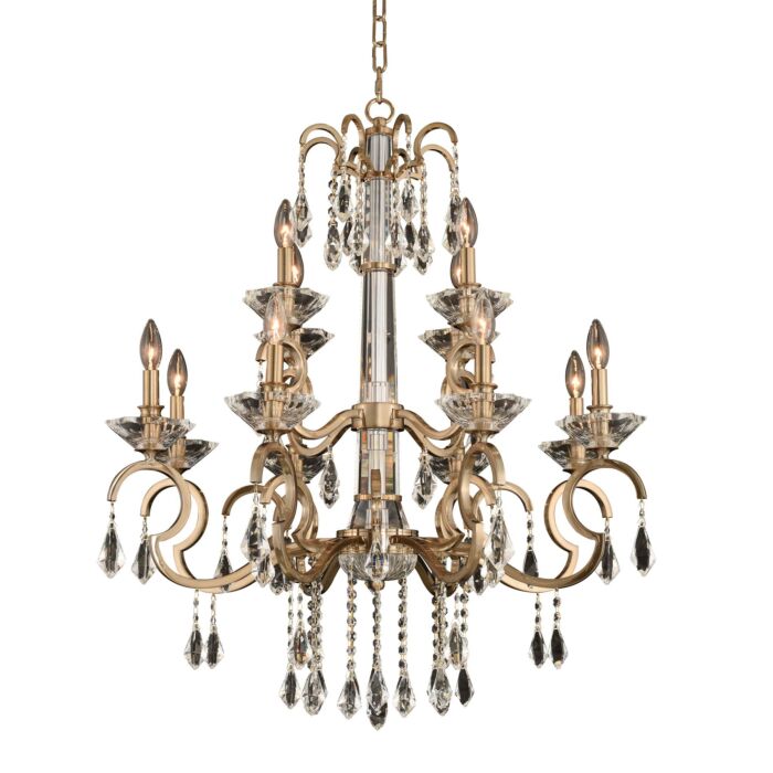 ValenciaModern Chandelier in Brushed Champagne Gold