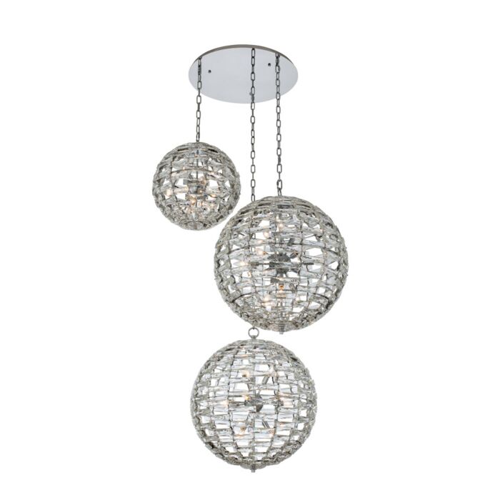 Alta 33-Light Foyer Pendant in Polished Chrome