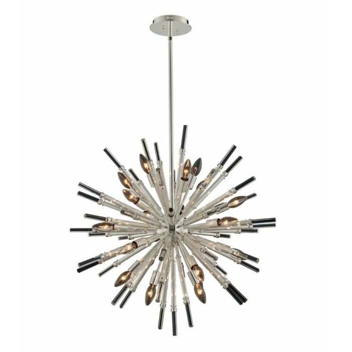 Sprazzo Contemporary Chandelier in Polished Silver