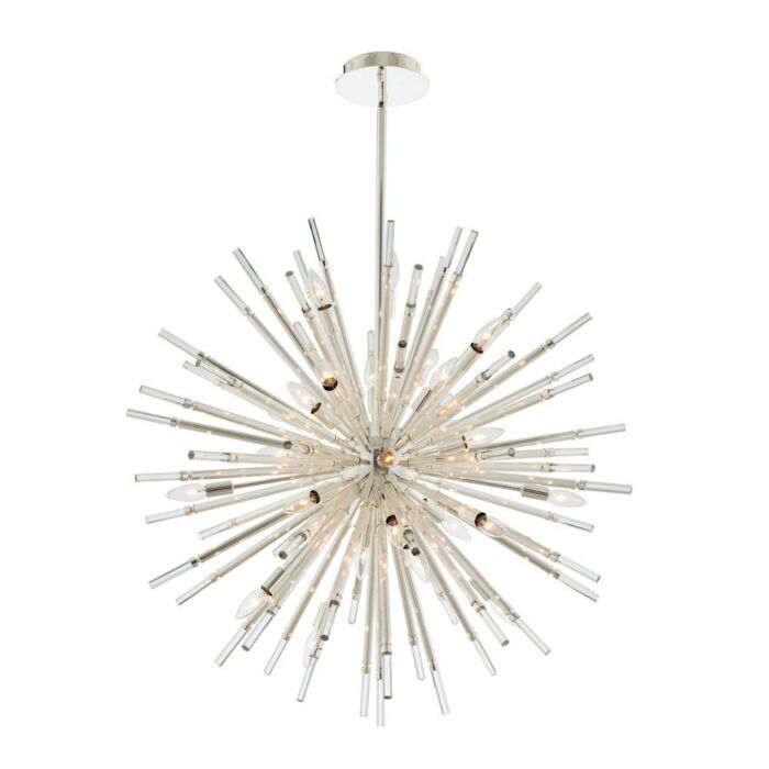 Sprazzo Contemporary Chandelier in Polished Silver