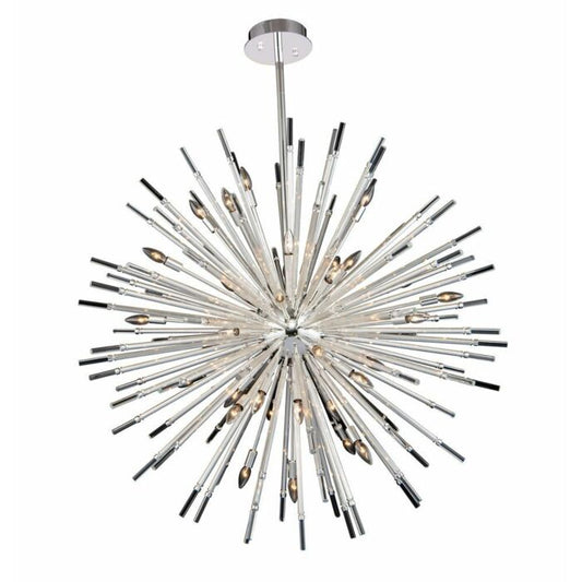 Sprazzo Contemporary Chandelier in Polished Silver