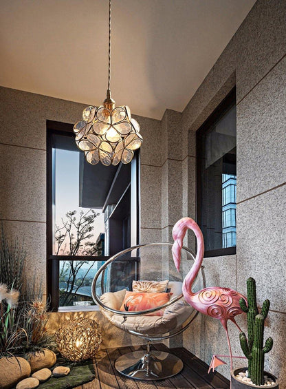 Glass Petal Droplight Pendant Light