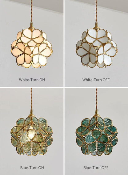 Glass Petal Droplight Pendant Light