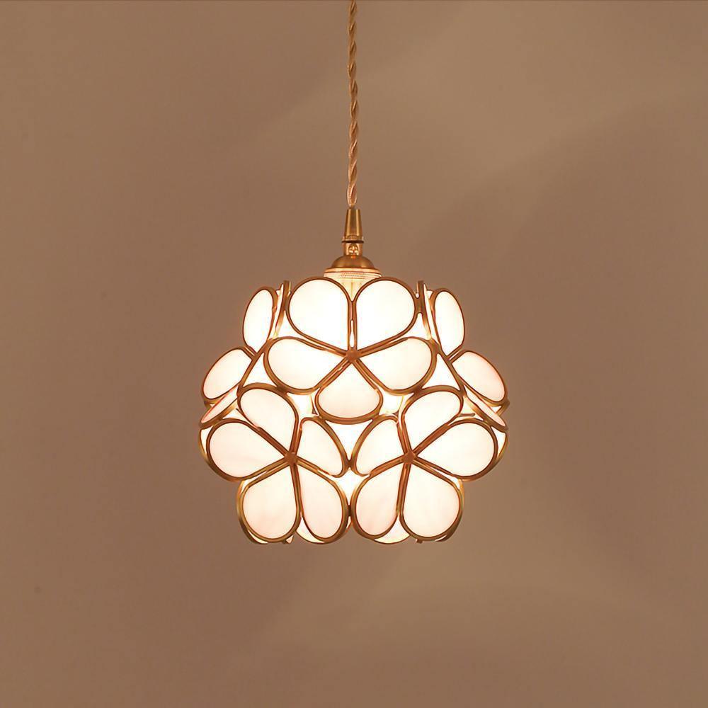 Glass Petal Droplight Pendant Light