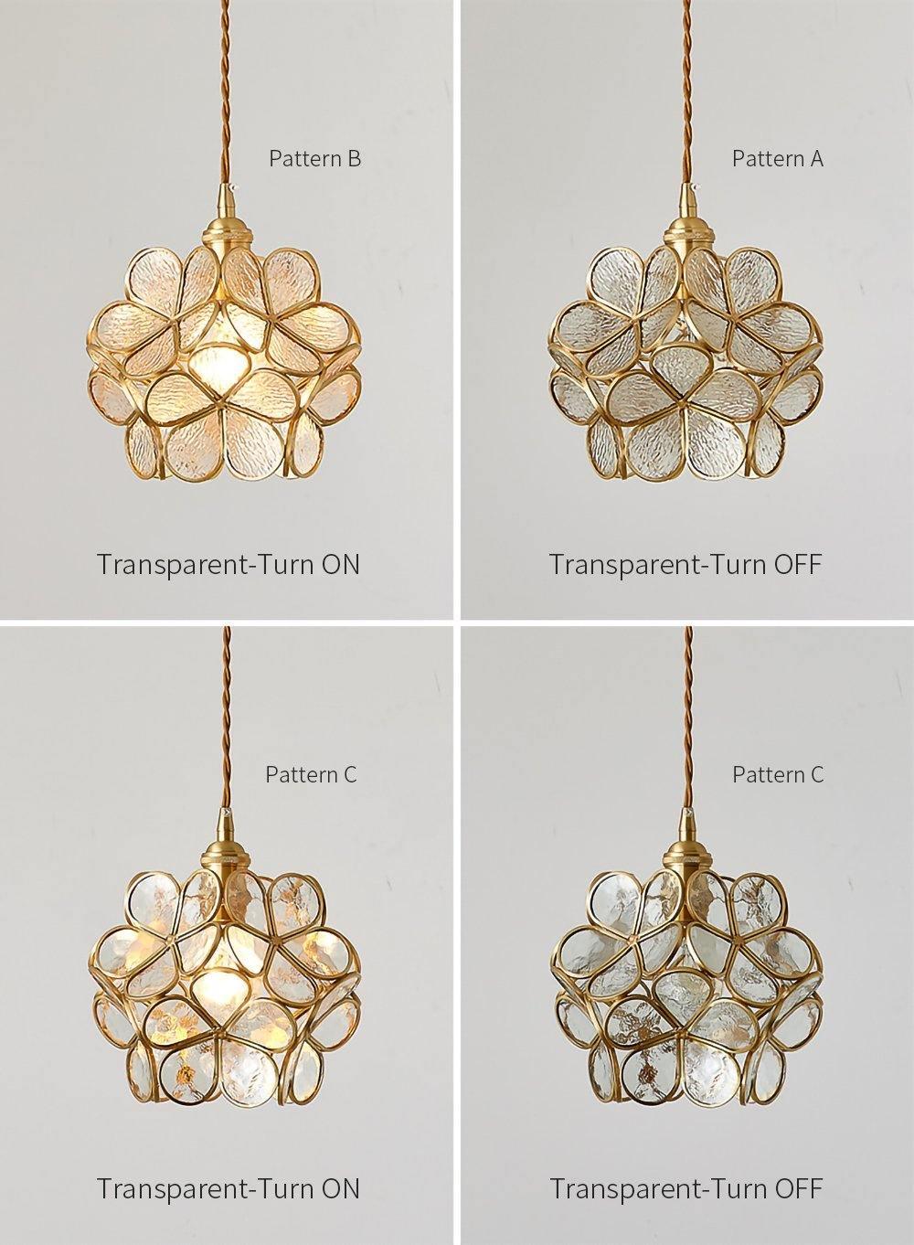 Glass Petal Droplight Pendant Light