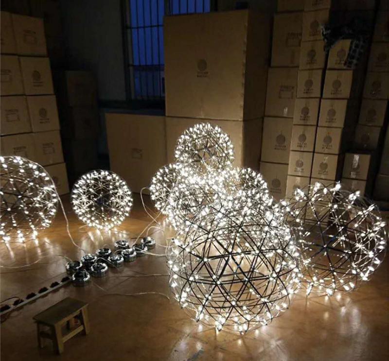 Silver Spark Ball Drop light Pendant Light