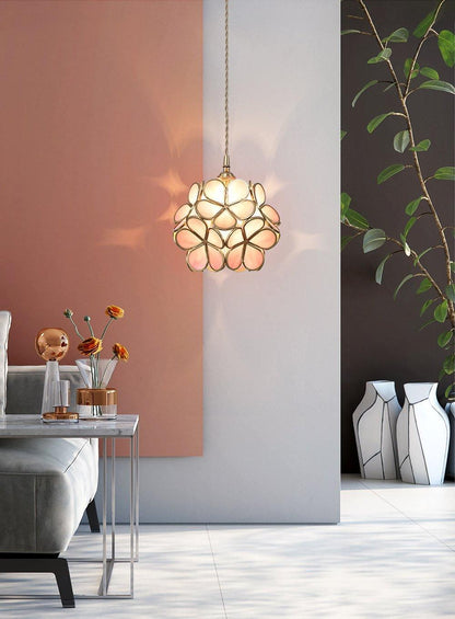 Glass Petal Droplight Pendant Light