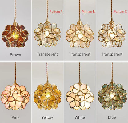 Glass Petal Droplight Pendant Light