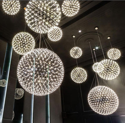 Gold Spark Ball Droplight Pendant Light