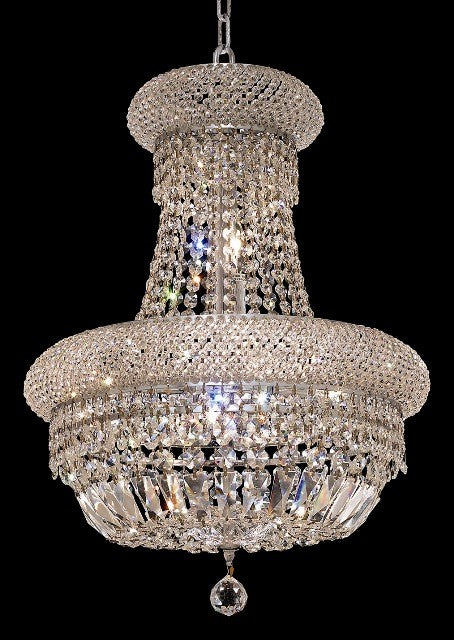 8 Light crystal chandelier chrome plated