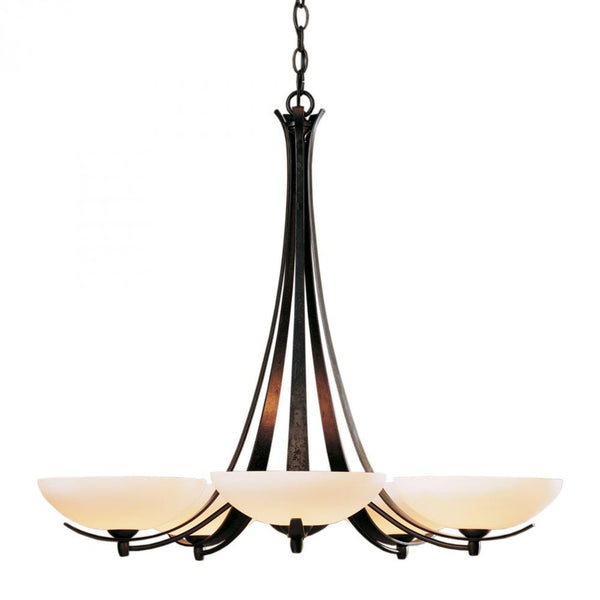 Chandelier, 5-Light, Dark Smoke, Opal Glass, 31.3"W (101261-SKT-07-GG0123 5A8V)