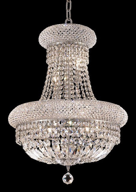 14 Light crystal chandelier chrome plated