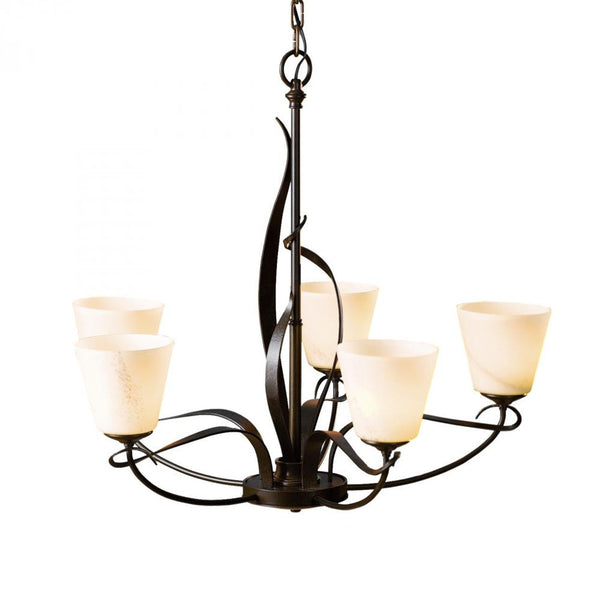 Chandelier, 5-Light, Soft Gold, Clear Glass, 26.7"W (103040-SKT-84-ZM0236 3WHWZ5)