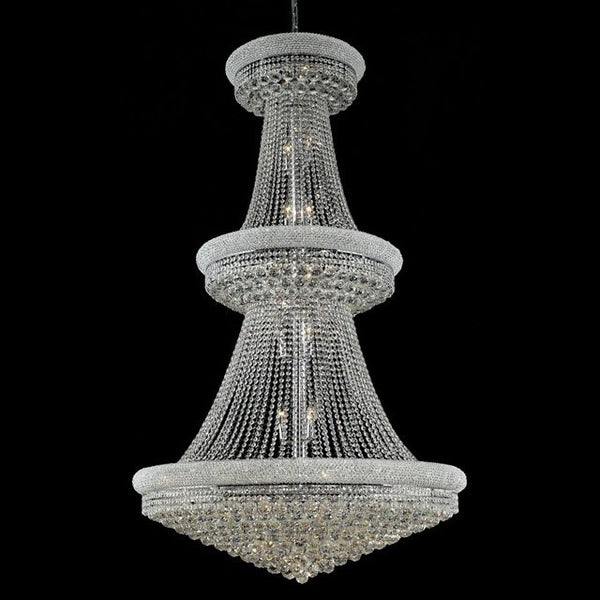 Polished chrome 38 Light large crystal Chandelier