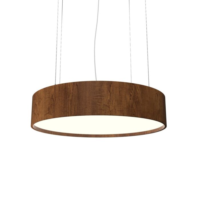 Cylindrical LED Pendant in Imbuia