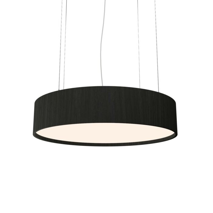 Cylindrical LED Pendant in Charcoal