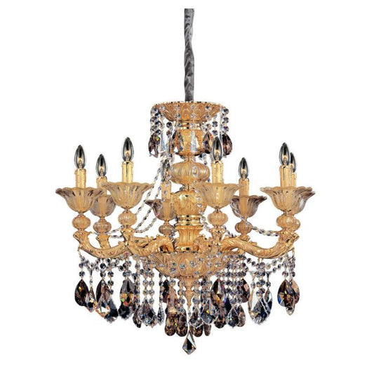 Mendelssohn 8-Light Chandelier in Two Tone Gold - 24K