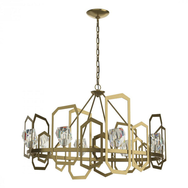 Pendant, 8-Light, Modern Brass, 45.3"W (105020-SKT-86-CR 5N8HLL)