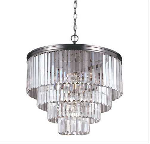 Six-Light Chandelier withPrismatic Glass Crystal