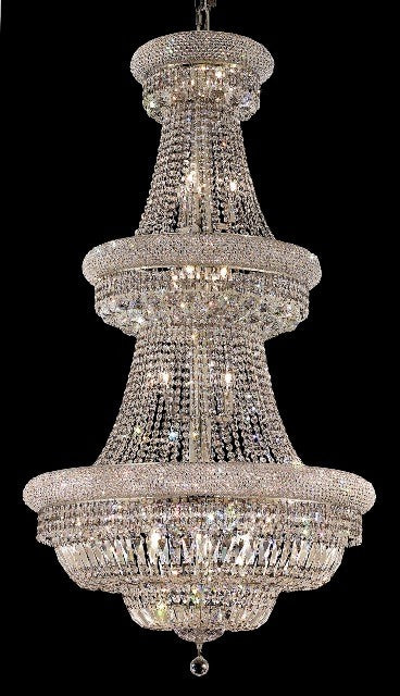 32 Light crystal chandelier chrome plated