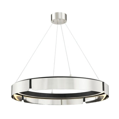 Tribeca LED Chandelier in Burnished Nickel with Black Combo