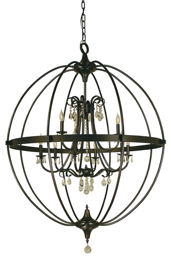 Chandelier, 9-Light, Mahogany Bronze, 40"W (1070 MB 9Q2CW)