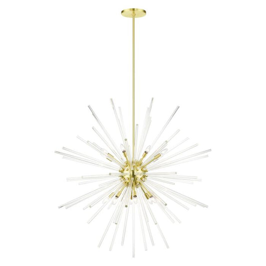 Utopia 16-Light Foyer Pendant in Satin Brass