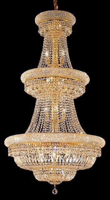 32 Light crystal chandelier gold plated