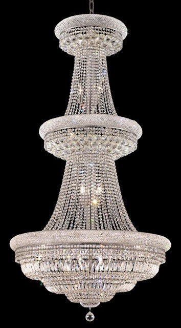 32 Light crystal chandelier chrome plated