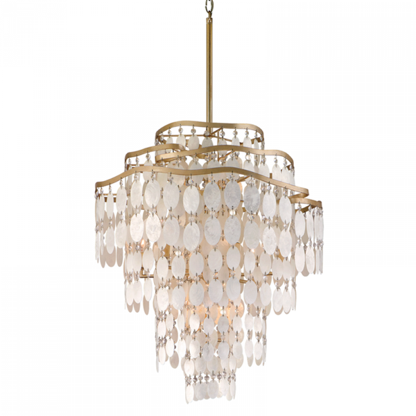 Pendant, 12-Light, Champagne Leaf, 28"H (109-412-CPL 94G8)