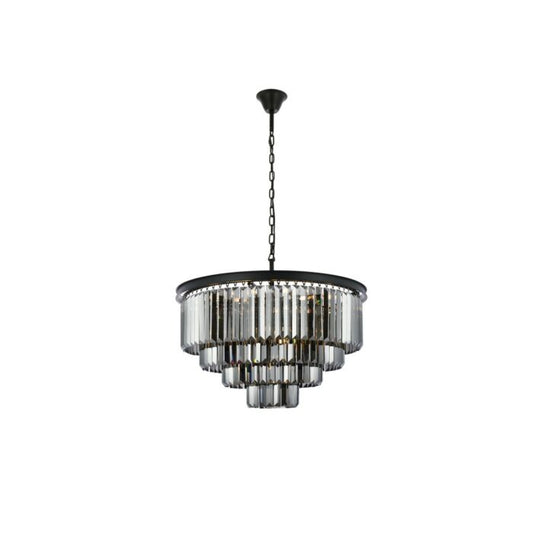 Sydney 17-Light Chandelier in Matte Black