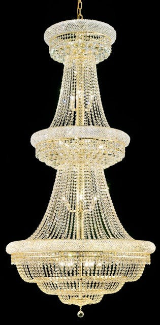 32 Light crystal chandelier gold plated