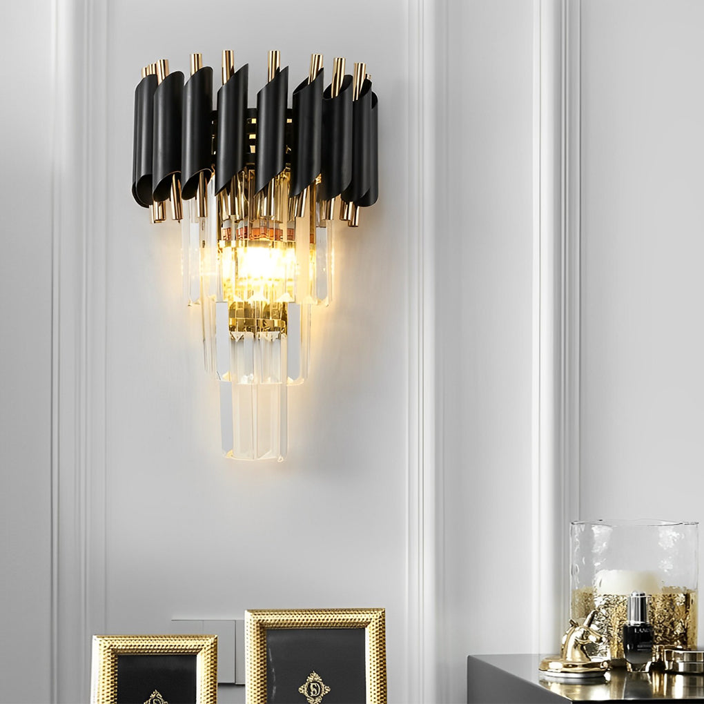 Creative Metal Crystal Glass LED Postmodern Wall Sconce Lighting