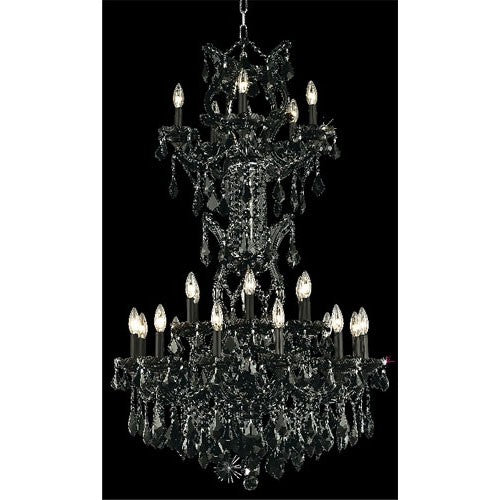 Maria Theresa Black Thirty-Four Light Chandelier with Jet/Black Royal Cut Crystals