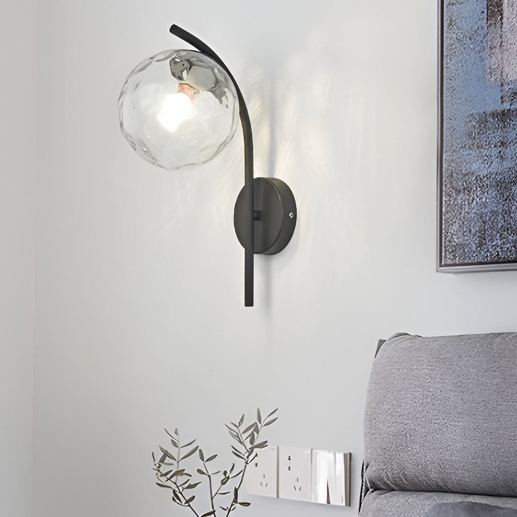 Creative Glass Ball-shaped LED Nordic Plug in Wall Sconce Lighting