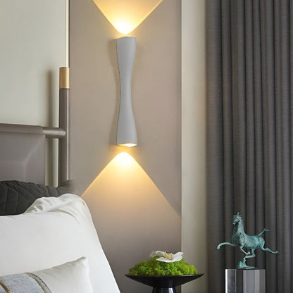 Electroplated Metal LED Up and Down Lights Modern Wall Sconce Lighting